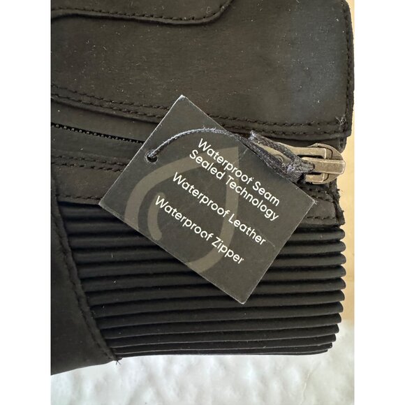 Vionic Water Proof Shantelle US 5 EU 36 Black Suede Heal Booties Arch Support N - Picture 12 of 13